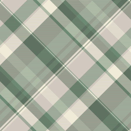Stylish abstract green and beige plaid pattern. Perfect for textile design, website backgrounds, or...