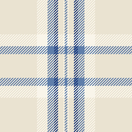 Elegant beige and blue diagonal plaid pattern. Perfect for textile designs, website backgrounds, or...