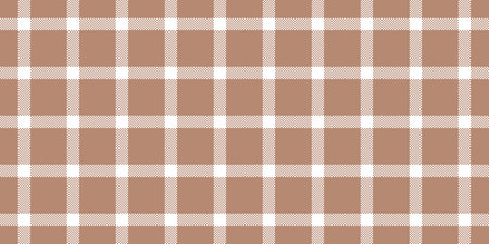 Handsome background tartan vector, order fabric seamless texture. Good check pattern textile plaid in orange and white colors palette.のイラスト素材