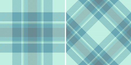 Stylish teal and mint green plaid patterns. Perfect for textile design, apparel, web backgrounds, or...
