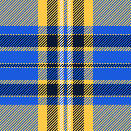Vibrant blue and yellow diagonal plaid pattern. Perfect for textile design, website backgrounds, or...