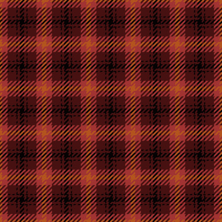 Stylish autumnal plaid pattern in warm red and orange hues. Perfect for textile design, fallthemed...