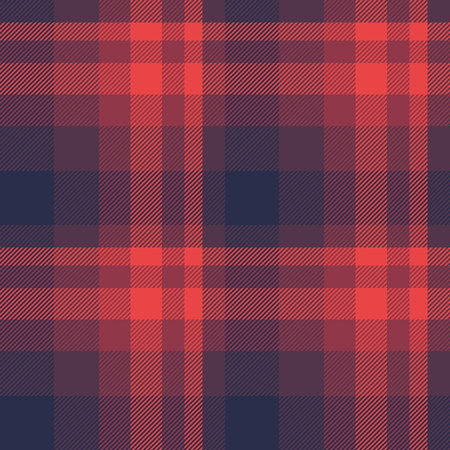 Close-up seamless textile plaid, cut out check tartan background. Up fabric pattern vector texture...