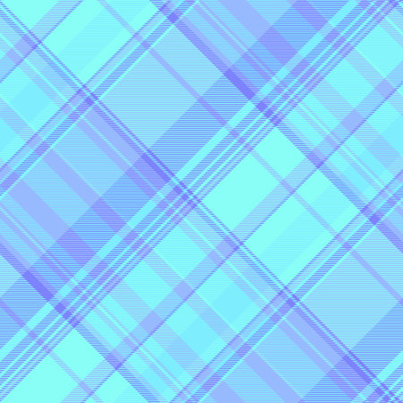 Vibrant pastel blue and purple plaid pattern. Perfect for textile design, website backgrounds, or fashion projects. This seamless, diagonal check design offers a fresh, modern aesthetic.のイラスト素材