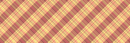 Present pattern tartan plaid, season texture check vector. Outline textile fabric background seamless in orange and red colors palette.のイラスト素材