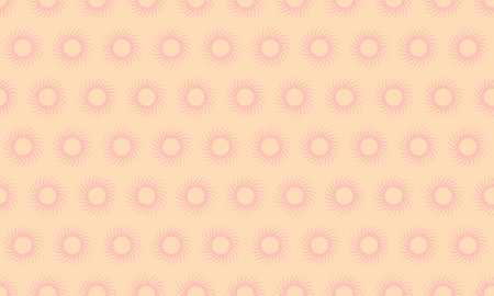 Pastel pink sunburst pattern on a peach background. Perfect for seamless textile designs, wallpaper,...