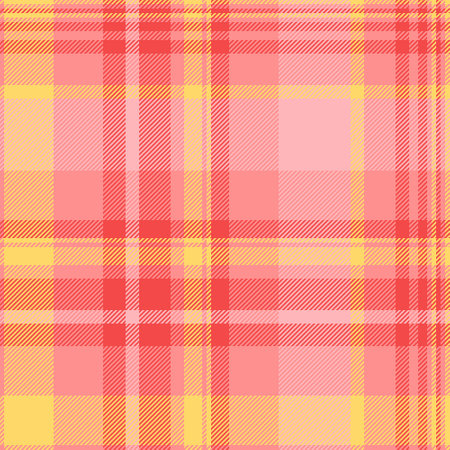 Vibrant pink and yellow plaid pattern. Perfect for textile design, fashion, home decor, and website backgrounds. Seamless repeat texture adds a cheerful, modern touch to any project.のイラスト素材