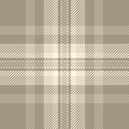 Elegant neutraltoned plaid pattern. Subtle beige and taupe hues create a sophisticated textile design perfect for fashion, home decor, or website backgrounds.のイラスト素材