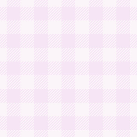 Native background seamless plaid, finish fabric textile check. Bandanna texture pattern vector tartan in lavender blush and white colors palette.のイラスト素材