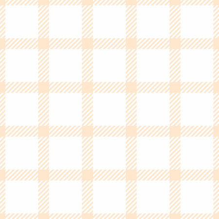 Elegant peach and white plaid pattern. Perfect for textile design, website backgrounds, or scrapbooking. Subtle yet stylish, this seamless texture evokes feelings of warmth and tranquility.のイラスト素材