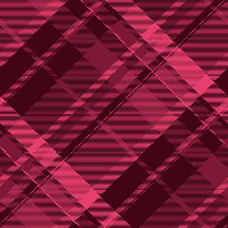 Age background vector plaid, geometry check texture tartan. Pop fabric seamless textile pattern in red and dark colors palette.のイラスト素材