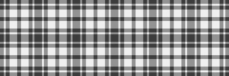 Platform check plaid vector, geometrical tartan background fabric. Minimal pattern texture textile seamless in gray and white colors palette.のイラスト素材