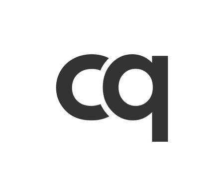 CQ creative geometric initial based modern and minimal logo. Letter cq trendy fonts. Universal professional elegant techno vector design.のイラスト素材