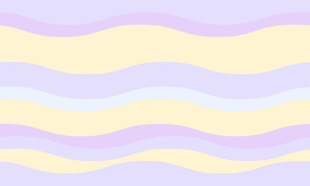 Serene pastel wave pattern. Perfect for backgrounds, websites, social media, or any design needing a calming, whimsical touch. Soft lavender and cream colors create a peaceful, dreamy aesthetic.のイラスト素材
