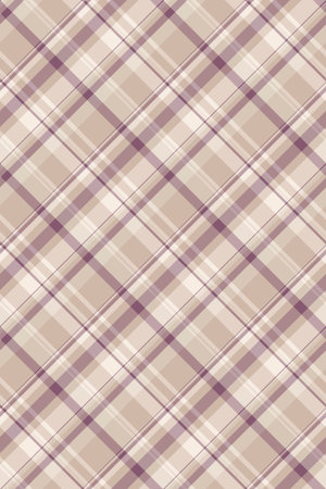 Elegant diagonal plaid pattern in muted beige and mauve tones. Perfect for textile design, website...