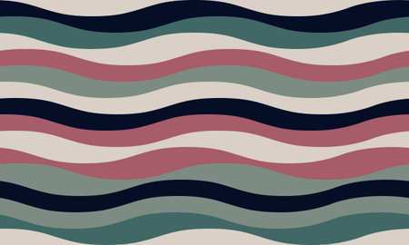 Serene wavy stripes in muted jewel tones. A calming, versatile pattern perfect for website...