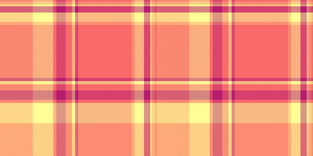Vibrant coral and pale yellow plaid pattern. Perfect for textile design, fashion, websites, or...