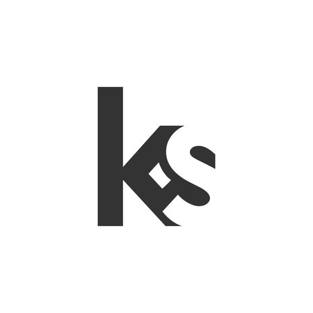 KS creative geometric initial based modern and minimal logo. Letter ks trendy fonts. Universal professional elegant techno vector design.のイラスト素材