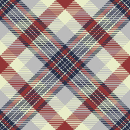 Elegant diagonal plaid pattern in muted reds, blues, and creams. Perfect for textile designs,...