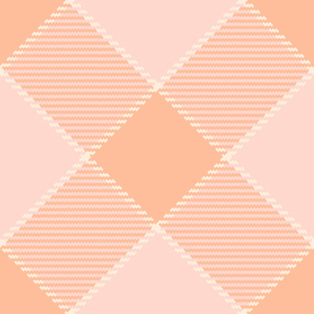 Tartan patterned textile design with soft peach hues. Seamless repeating pattern. Great for...