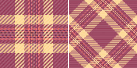 Elegant pink and beige plaid patterns. Two seamless textures offer versatile design options for...