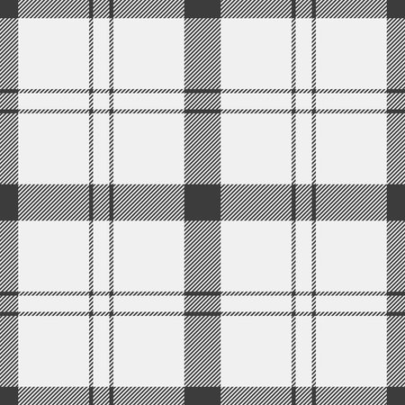 Stylish black and white plaid pattern. Perfect for textile design, apparel, website backgrounds, or any project needing a clean, modern, and geometric aesthetic.のイラスト素材