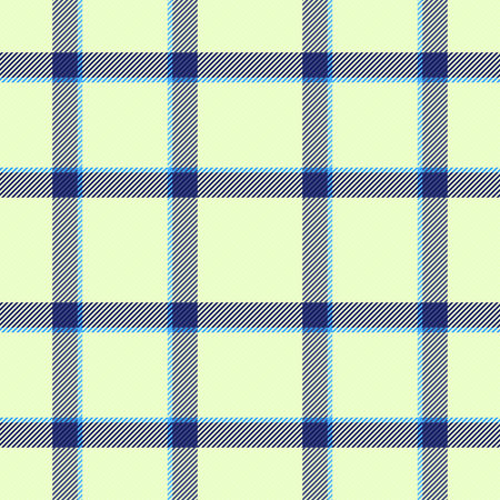 Elegant pale yellow and navy blue plaid pattern. Perfect for textile design, apparel, wrapping...