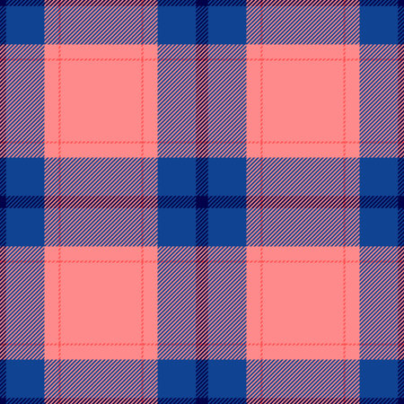 Vibrant coral and navy plaid pattern. Perfect for textile design, fashion, or website backgrounds.