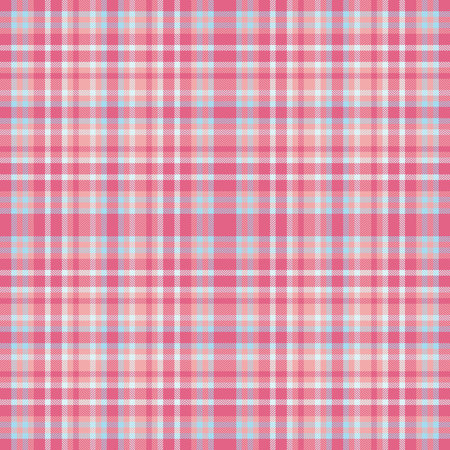 Delightful pastel pink and light blue plaid pattern. Perfect for textile design, fashion, backgrounds, and websites. Evokes feelings of springtime, femininity, and gentle sophistication.のイラスト素材