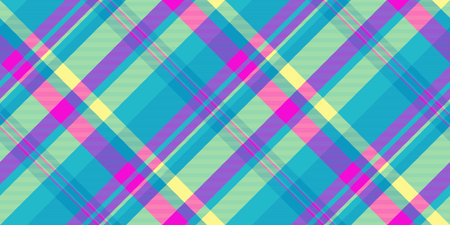 Vibrant plaid pattern with intersecting stripes. Playful and modern, excellent for backgrounds, textiles, or creative projects needing a colorful, dynamic texture.のイラスト素材
