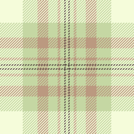 Elegant pastel plaid pattern in soft greens and browns. Perfect for textile design, fashion, websites, and packaging. This subtle yet stylish texture evokes feelings of calm and sophistication.のイラスト素材