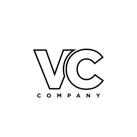 Trendy letter V and C, VC logo design template. Minimal monogram initial based logotype for company identity.のイラスト素材
