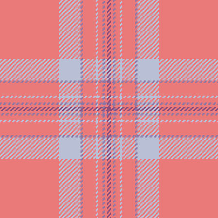 Elegant coral, lavender, and dusty rose plaid pattern. Perfect for textile design, fashion,...