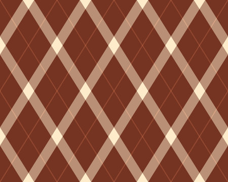Argyle seamless pattern of geometric rhombus. Harlequin check wallpaper design. Vector classic diamond shaped textile material for web background, print fabric clothing, sweater, wrapping paper, gift card, invitation.のイラスト素材