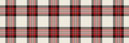 Classic red and black plaid pattern on a creamy white background. Perfect for textile design,...