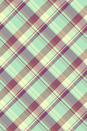 Elegant diagonal plaid pattern in soft pastel hues. Perfect for textile design, website backgrounds, or crafting projects. This versatile image evokes feelings of calmness and sophistication.のイラスト素材