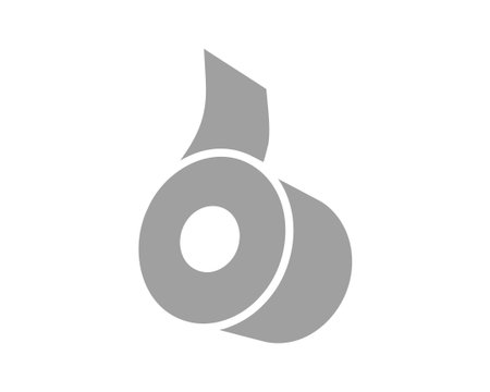 Simple gray icon of a roll of tape, perfect for representing concepts of packaging, repair, or organization. Clean, minimalist design ideal for websites, apps, or presentations.のイラスト素材