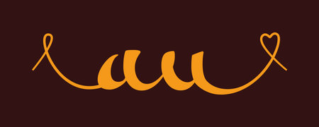 AU initial wedding monogram calligraphy vector illustration. Hand drawn lettering a and u love logo design for valentines day poster, greeting card, photo album, banner print or tattoo.のイラスト素材