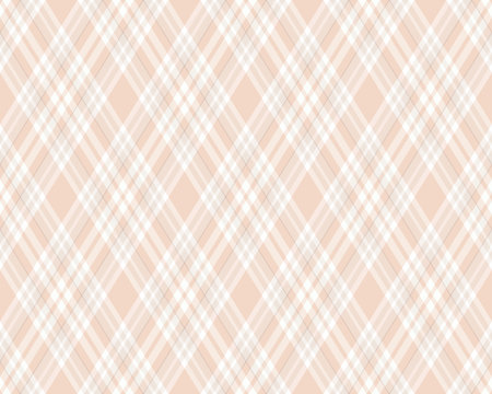 Elegant peach and white diagonal plaid pattern. Perfect for textile design, website backgrounds, or stationery. This delicate texture evokes feelings of warmth and sophistication.のイラスト素材