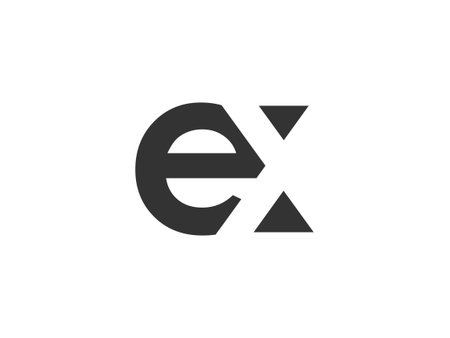 EX creative geometric initial based modern and minimal logo. Letter ex trendy fonts. Universal professional elegant techno vector design.のイラスト素材