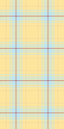 Pastel yellow, blue, and pink plaid pattern. A cheerful, soft texture ideal for textile design,...