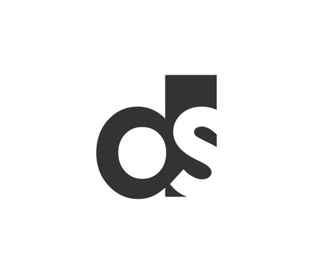 DS creative geometric initial based modern and minimal logo. Letter ds trendy fonts. Universal professional elegant techno vector design.のイラスト素材