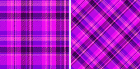 Texture check tartan of pattern fabric plaid with a background textile seamless vector. Set in neon colors of stylish wool coat outfits.のイラスト素材