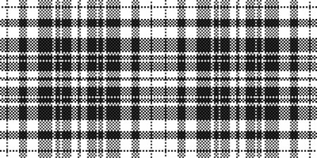 Classic black and white plaid pattern. Perfect for textile design, website backgrounds, or fashion projects.のイラスト素材