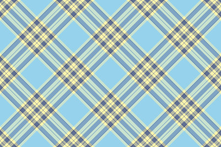 Classic tartan pattern in light blue, yellow, and navy. Ideal for textile design, backgrounds, fashion projects, and any design needing a timeless, versatile texture.のイラスト素材