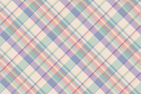Elegant plaid pattern in pastel hues, creating a soft and inviting texture. Perfect for backgrounds, textiles, or adding a touch of classic charm to your design projects.のイラスト素材