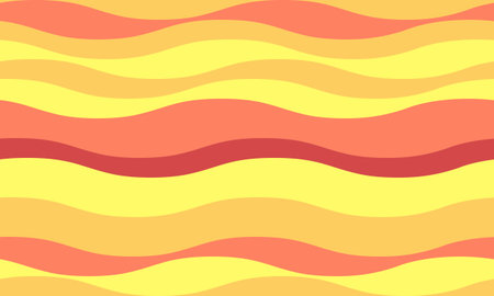 Vibrant, wavy abstract background in warm sunset hues. Perfect for websites, social media, presentations, and print designs. Evokes feelings of warmth, energy, and summer.のイラスト素材