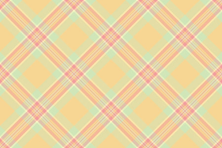 Pastel plaid pattern, seamless texture. Soft, delicate colors create a calming and cheerful mood. Ideal for textile design, wallpaper, or website backgrounds.のイラスト素材