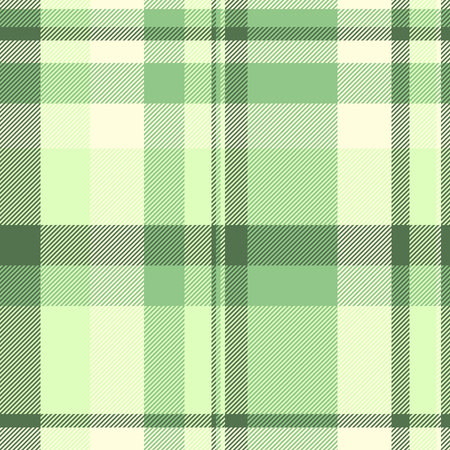 Subtle pastel green and cream plaid pattern. Perfect for textile design, springsummer fashion, or creating a calming, natural aesthetic.のイラスト素材