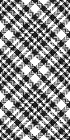 Stylish black and white plaid pattern. Perfect for textile design, website backgrounds, or fashion illustrations.のイラスト素材